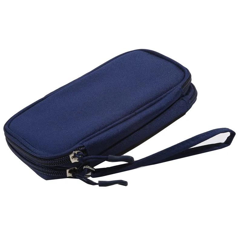 Travel Organizer Bag Cable Storage Pouch Carry Case Portable Waterproof Double Layers with random internal layout