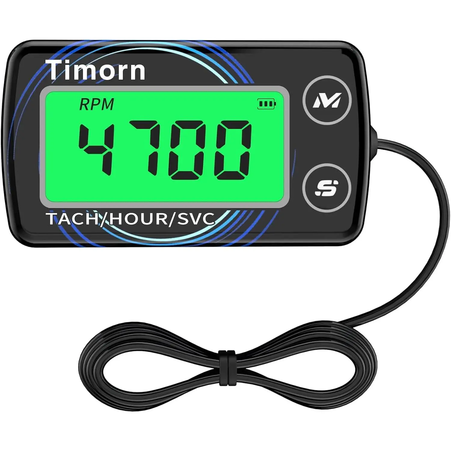 Small Engine Digital Tachometer, RPM Gauge for Lawn Mower Chainsaw
