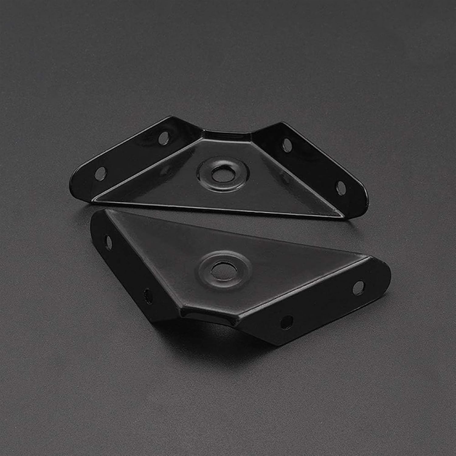 12 count Steel Corner Braces Joint Trapeziform Angle Code Brackets | 4.1" Black Corner Brace Support for Furniture | Cold Rolled Steel Construction, Triangle Design for Stability 12 count Steel Corner Braces Joint Trapeziform Angle Code Brackets | 4.1" Black Corner Brace Support for Furniture | Cold Rolled Steel Construction, Triangle Design for Stability