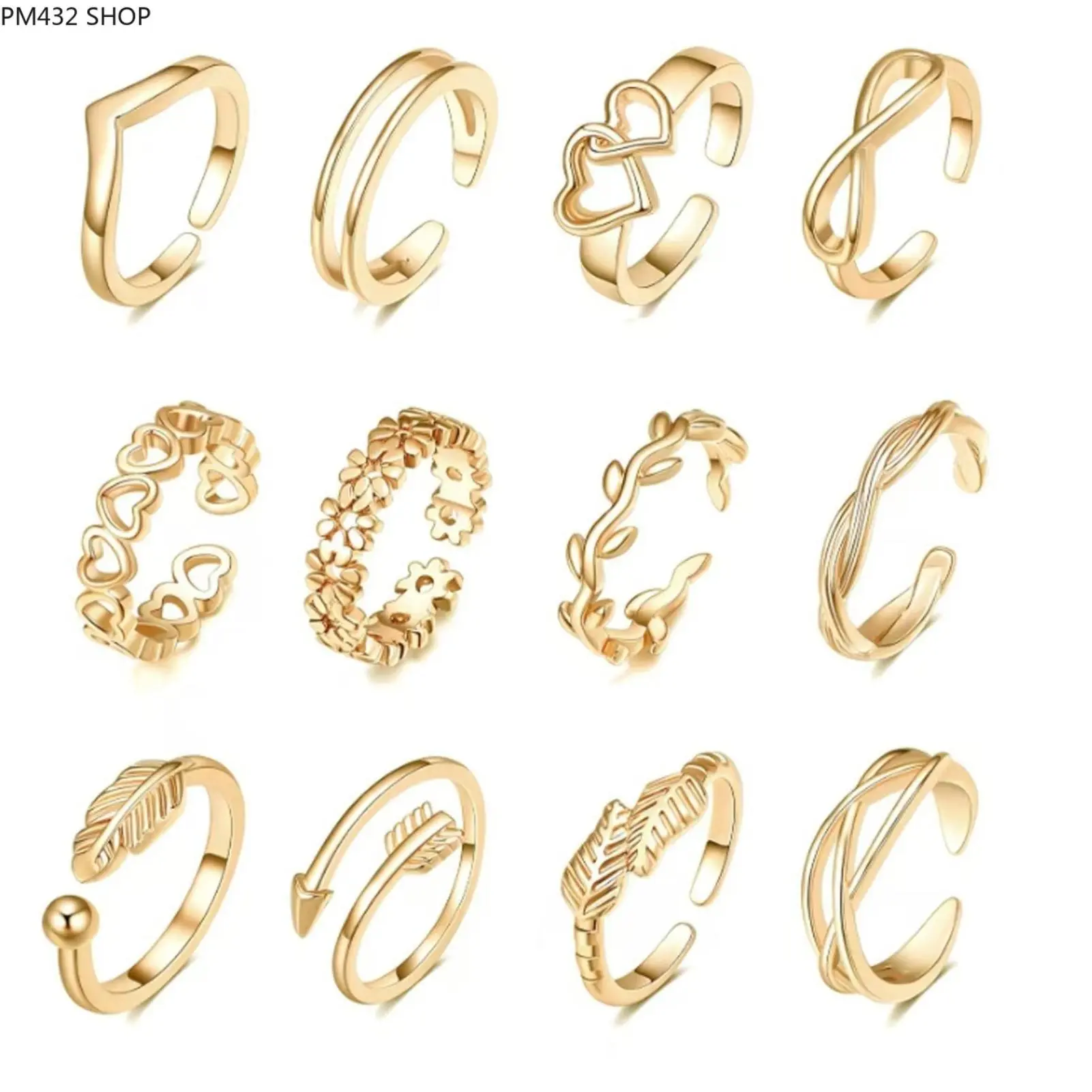 Adjustable Open Toe Ring, Alloy Beach Jewelry with Heart Star Moon Design, Trendy Versatile Fashion Accessory for Daily and Beach Wear