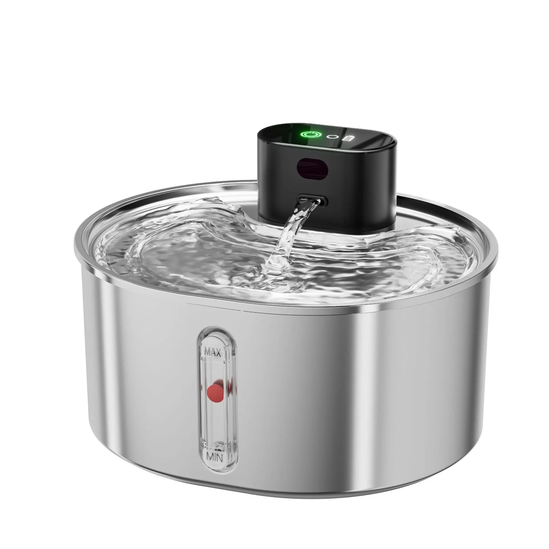 New Pet Water Fountain, Food-Grade 304 Stainless Steel, Smart Cat Dog Sprayer, Intelligent Sensor Water Dispenser, 3.5L Capacity
