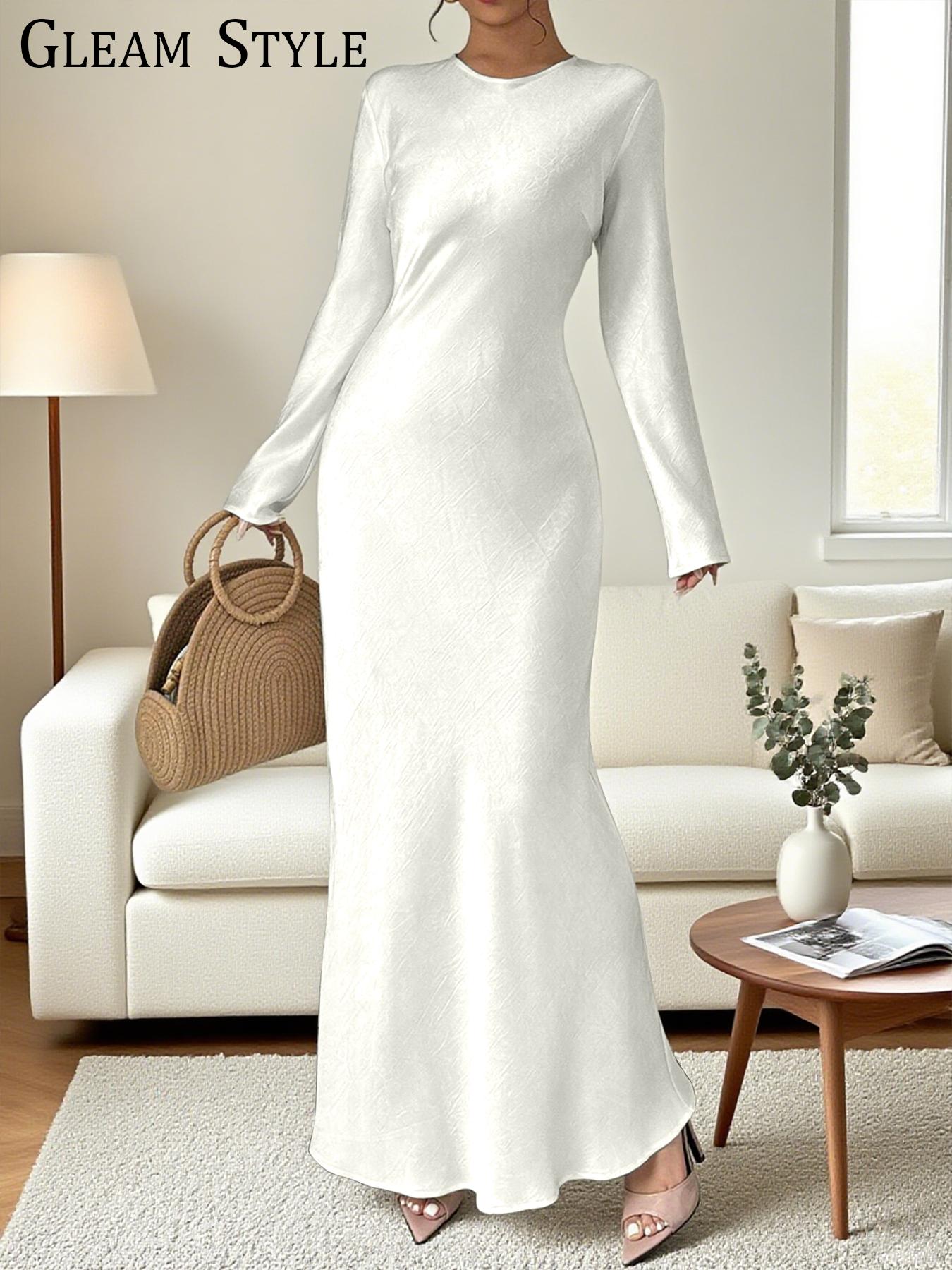 slim fit dress slacks Pearl-Embellished Long Sleeve Formal Dress A0997 Sage / 2 main image 1