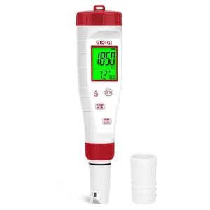New Version Digital 4 in 1 pH EC TDS Meter Backlit pH Tester for Drinking Water Hydroponics Nutrient Solution Pool Home Use