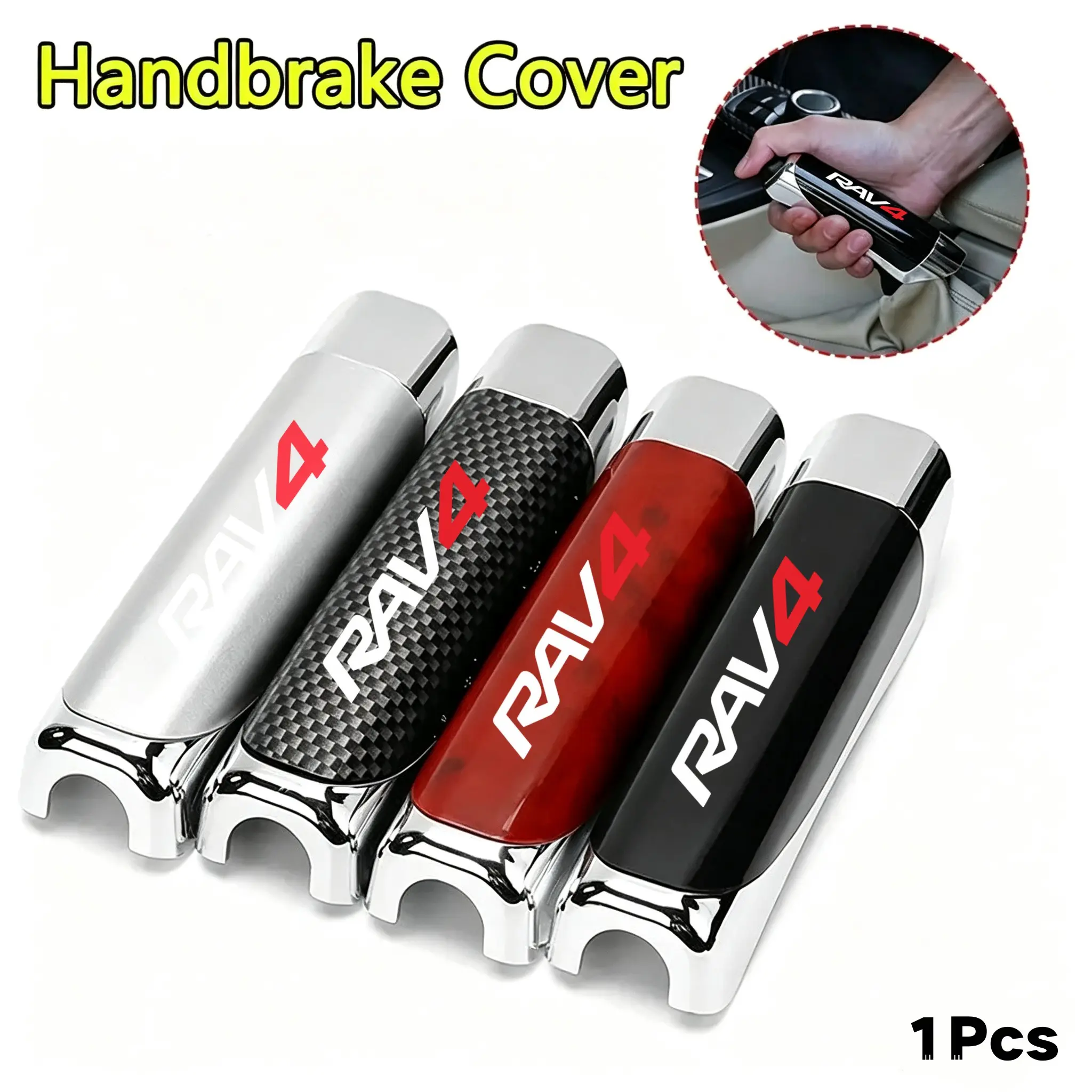 Carbon Fiber Car Hand Brake Grip Protector, Durable & Stylish Design, Universal Fit, Automotive Accessories for Toyota Rav4