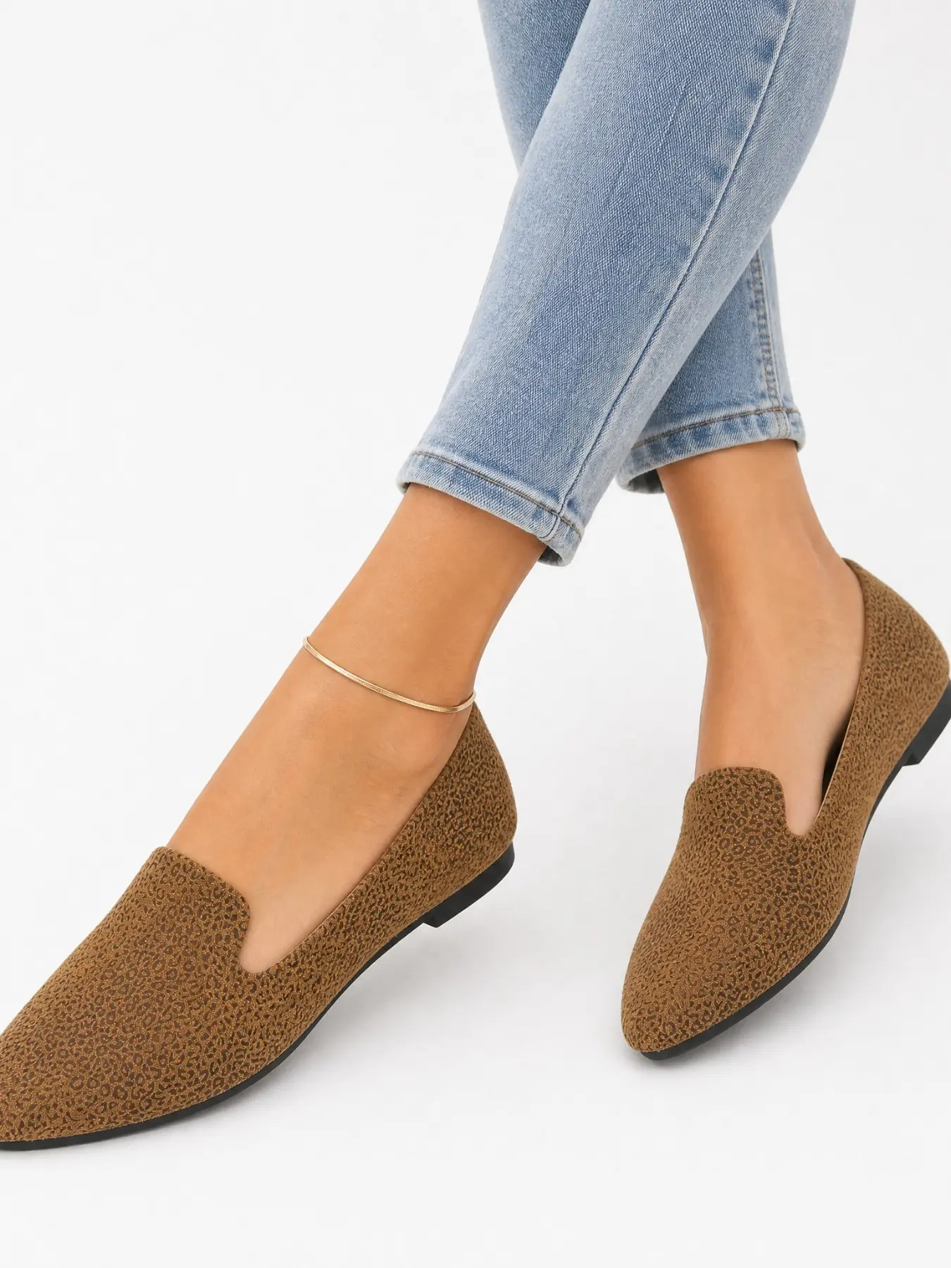 Women's Plain Textile Square Toe Retro Shoes, Comfortable Slip-On Ballet Flats, Non-Slip Rubber Sole, Ideal for Office & Travel, Footwear