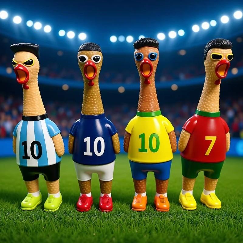 Football Screaming Chicken Stress Relief Toy, Sound-Making Toy for Stress Relief and Fun, Squeezable Toy for Adults and Children