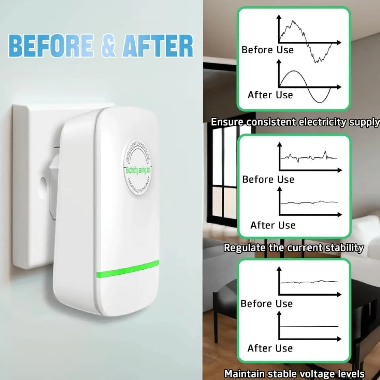 2026 New Universal Energy-Saving Box, Reduce Electricity Bills, Plug-and-Play, Power Factor Corrector for Home and Office Use (2Pcs)