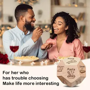 Ivw Wooden Dice Set, Twelve-Sided Decision Maker, Natural Wood Texture, Ideal for Gifts and Events, Perfect for Various Activities