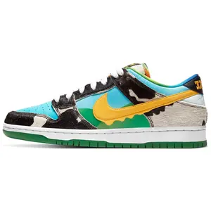 Ben & Jerry’s x Nike Dunk SB Pro QS Chunky Dunky Blue Yellow Low-Top Ice Cream-Inspired Unisex Sneakers Verifiable, with credentials and supporting global authentication