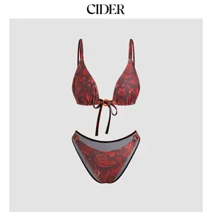 Cider O-Ring Floral Bracelet Cheeky Bikini Swimsuit