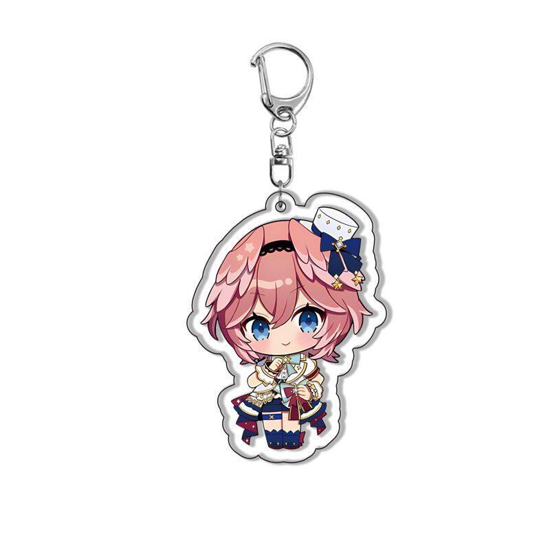 Kawaii Virtual YouTuber VTuber Acrylic Keychain Cartoon Cute Anime Hololive Production Bag Charm Creative Jewelry Accessories