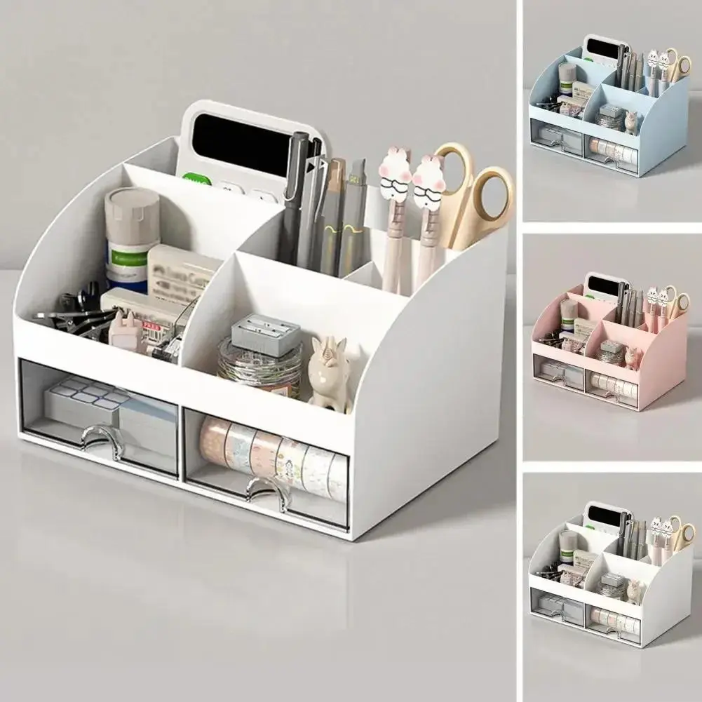 Transparent Square Drawer Plastic Cosmetic Storage Box - Dustproof Home Organizer for Vanity Organization, Makeup Storage, Tabletop Dresser Use