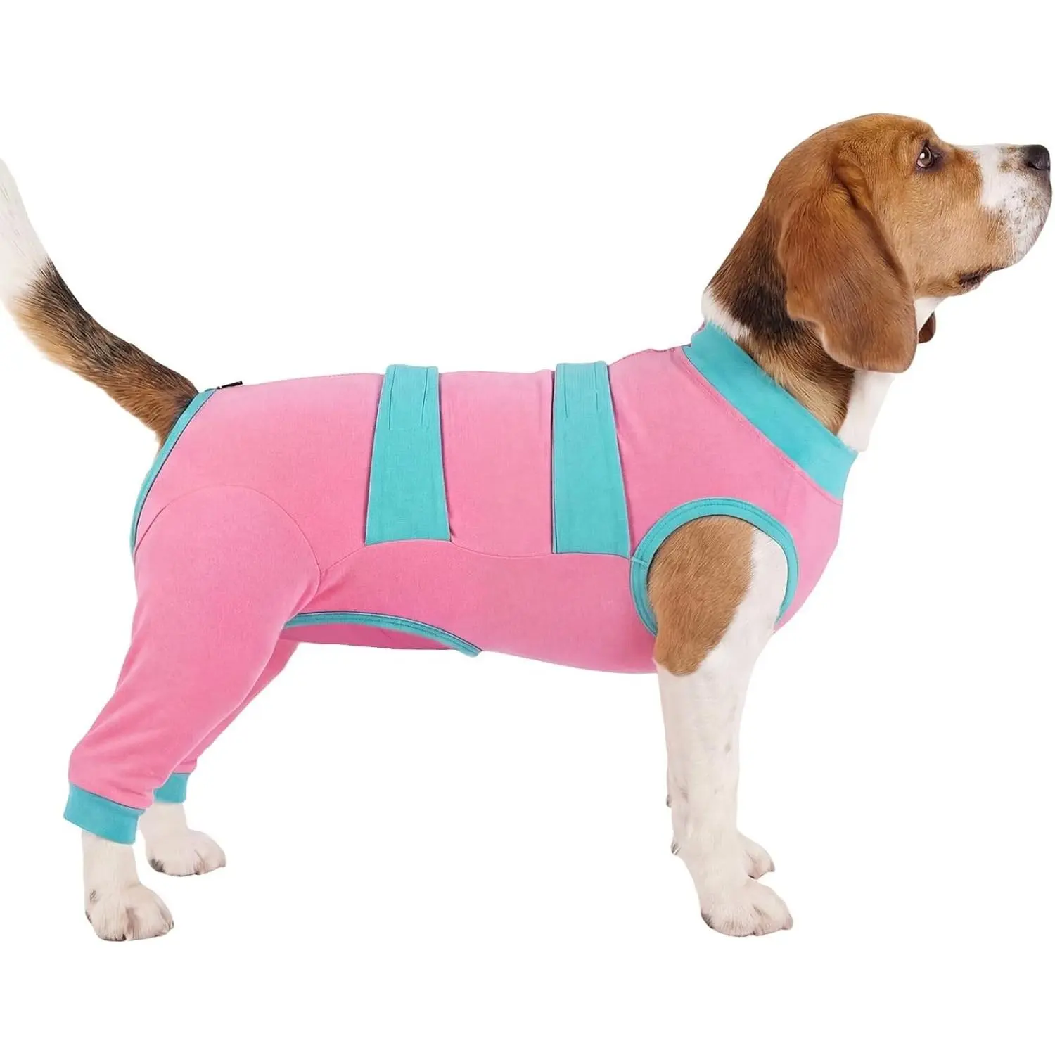 Dog Surgery Recovery Suit for Rear Legs, Soft Dog Pants to Prevent Licking, Adjustable Long Sleeve Pet Onesie Pajamas for Dogs, Cone Alternative Leg Sleeve Bodysuit for Dogs After Spay/Neuter