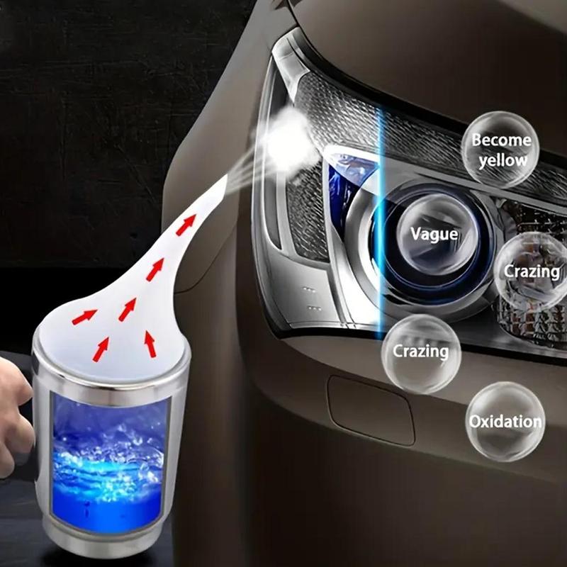 Automotive Headlight Refurbishment Tool Set, Atomizing Cup Non-Polishing Scratch Coating Headlight Repair Liquid, Car Detailing Kit for Automotive Headlights, Car Detailing Kit