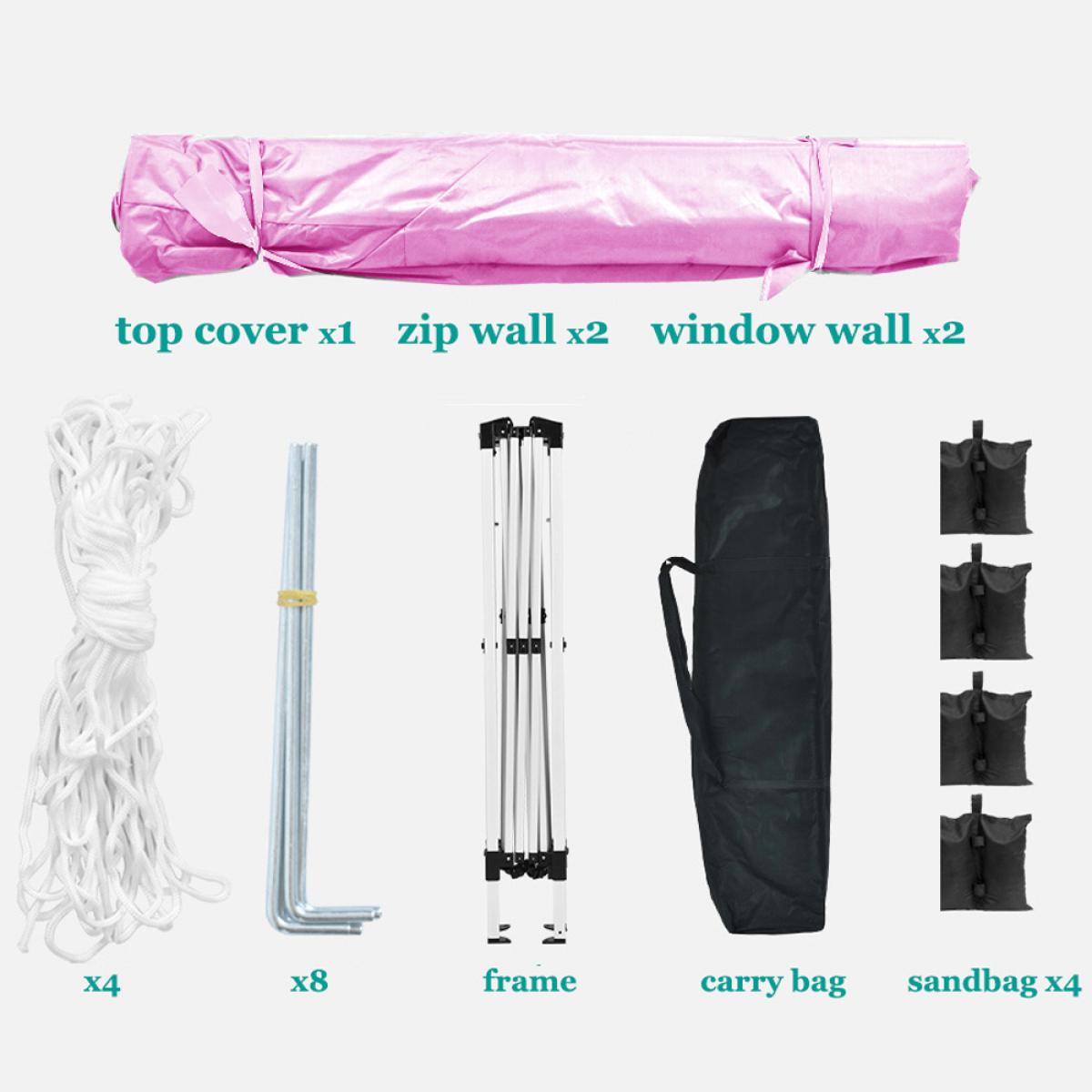 10'x10' Folding Canopy with 4 Removable Sidewalls Outdoor Event Shelter UPF 50+ Gazebo Portable Tents for Parties Beach Camping Wedding EZ Pop Up Canopy Weight Bag + Carry Bag 10'x10' Folding Canopy with 4 Removable Sidewalls Outdoor Event Shelter UPF 50+ Gazebo Portable Tents for Parties Beach Camping Wedding EZ Pop Up Canopy Weight Bag + Carry Bag