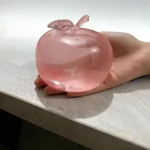 Crystal Apple Figurine, Soft and Smooth, Ultra-Thin Skin, Stress Relief Toy, Sensory Play, Desk Decor, Office Gift, Non-Edible, Desk Ornament