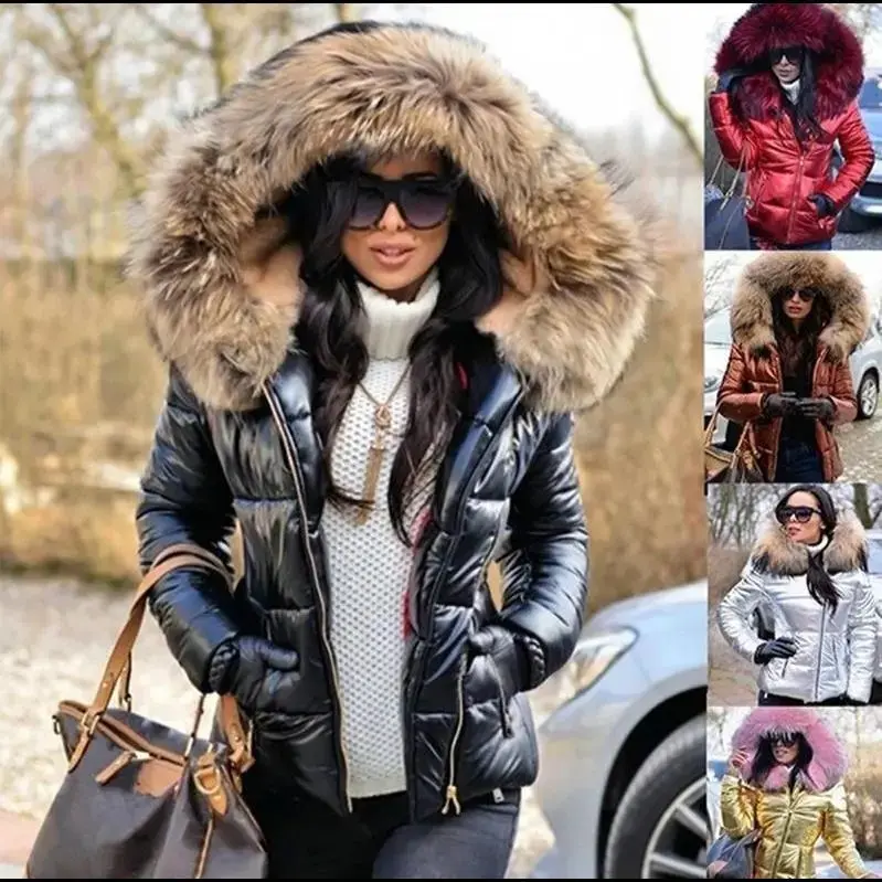 spot foreign trade autumn and winter new European and American women's cotton-padded jacket down jacket short women's cotton-padded jacket