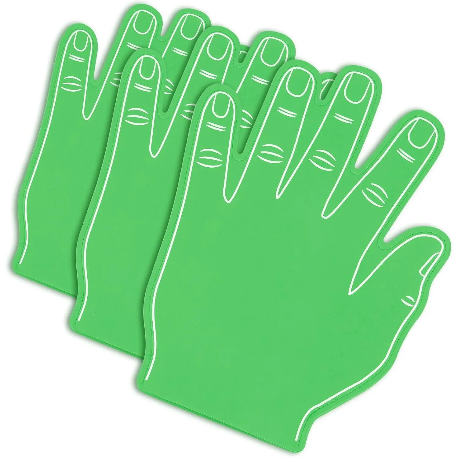 3 count 16 Inches Giant  Hand High Five Finger Cheerleading Football Baseball Basketball Fan Finger  Hand Pompom for  Events   Celebration
