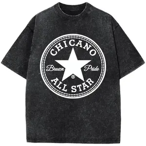 Chicano Brown, Chicano Clothing, Mexican Clothes, Chicano Style Art Graphic T-Shirt for Men & Women, Gangster Clothes Lowrider Art, Cholo Outfit MXC005Plus Size T-Shirt, Retro Fitness Heavyweight Washed T-Shirt, 100% Cotton