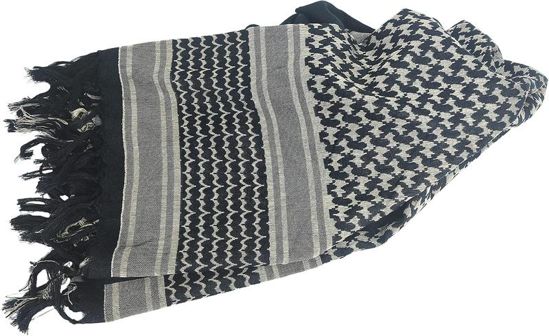 Luxns Military Shemagh Tactical Desert Scarf / 100% Cotton Keffiyeh Scarf Wrap for Men And Women