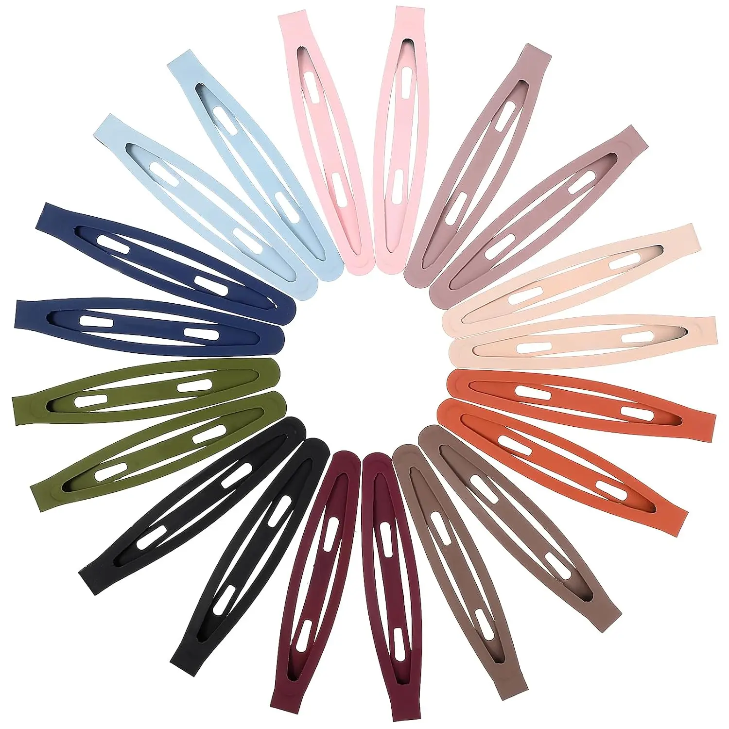 Hair Clips Little Barrettes 20 count Flat Thin Fine Snap Matte Hairclip Non Slip Curved Pins Metal Bangs Broches Styling Sectioning Wig Headpiece Retro Decoration Salon Hairstyle Hairdressing Headwear
