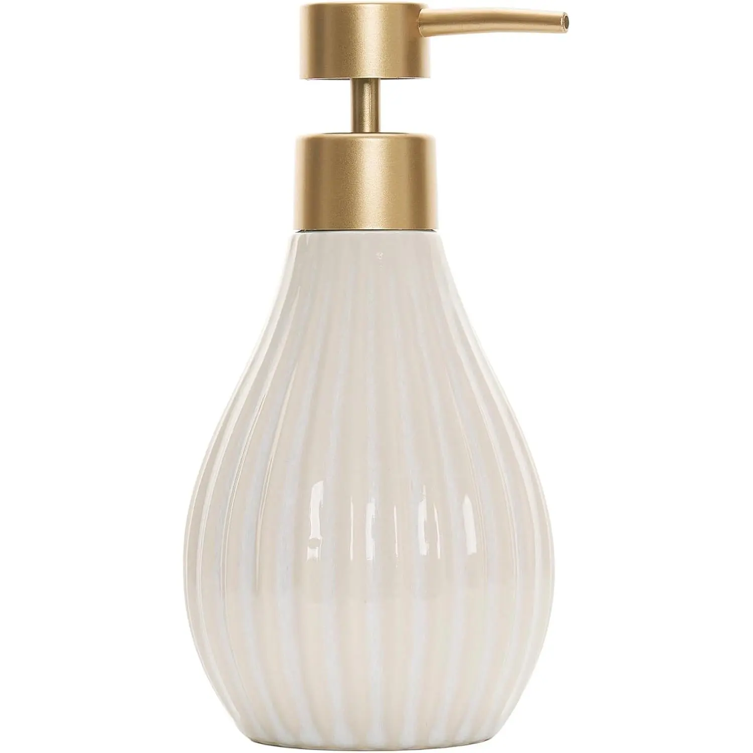 Hand Soap Dispenser Beige Ceramic Soap Dispensers with  Pump 10Oz for Kitchen Bathroom Sink Countertop Boho  Decor