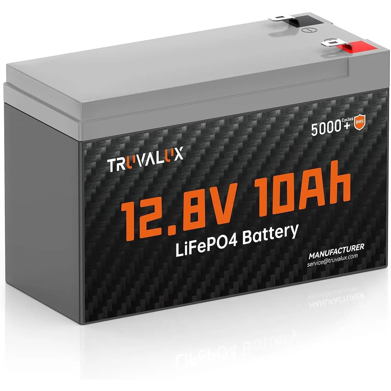 12V 10Ah Lithium LiFePO4 battery Built-in 10A BMS Lightweight Design Up to 5000+ Deep Cycles 10 Years Lifespan for Fish Finder Small UPS Solar Power Ride-on Toys Lighting