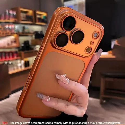 Electroplated Transparent Matte Aesthetic Protective Phone Case for iPhone 17/17 Air/16 Pro Max/15/14 Plus/13/12/11 Pro Max with Lens Protection Cover Smartphone Mobile Phone Cover