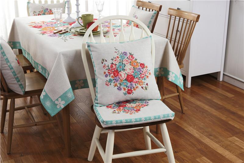 Imitation Linen Dining Chair Cushion, Seat Pad, Backrest Cushion, Pillowcase, Tablecloth, Multi-Purpose Cover Towel