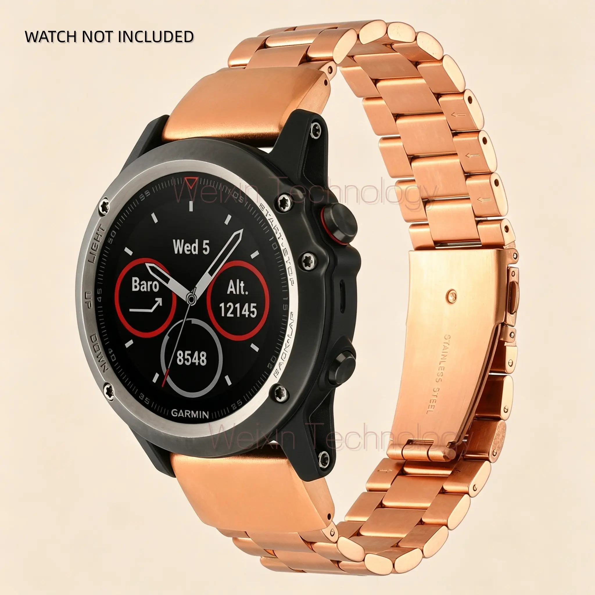 Suitable for Garmin 26mm luxury metal strap F ē nix 8 51mm 7X/7XPro stainless steel strap, suitable for Garmin Enduro 3/2 business men's bracelet metal strap stainless steel outdoor sports strap