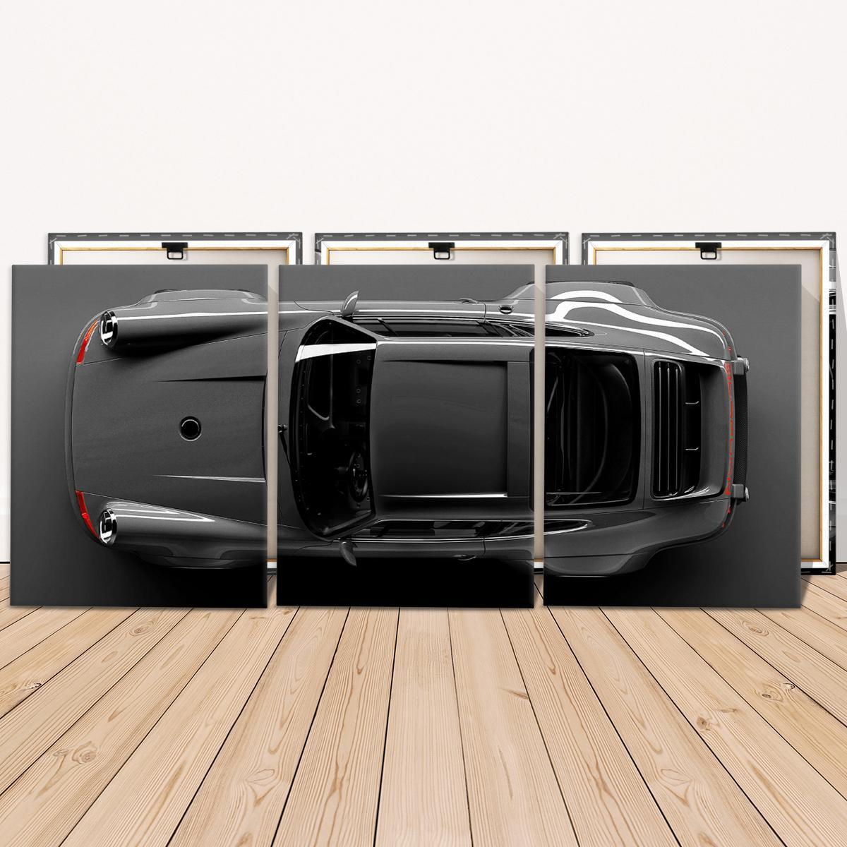 Fashion Car Pattern Canvas Painting with Frame, 3 Counts/set Modern Art Design Wall Art, Wall Decor for Home Interior Living Room Bedroom Office