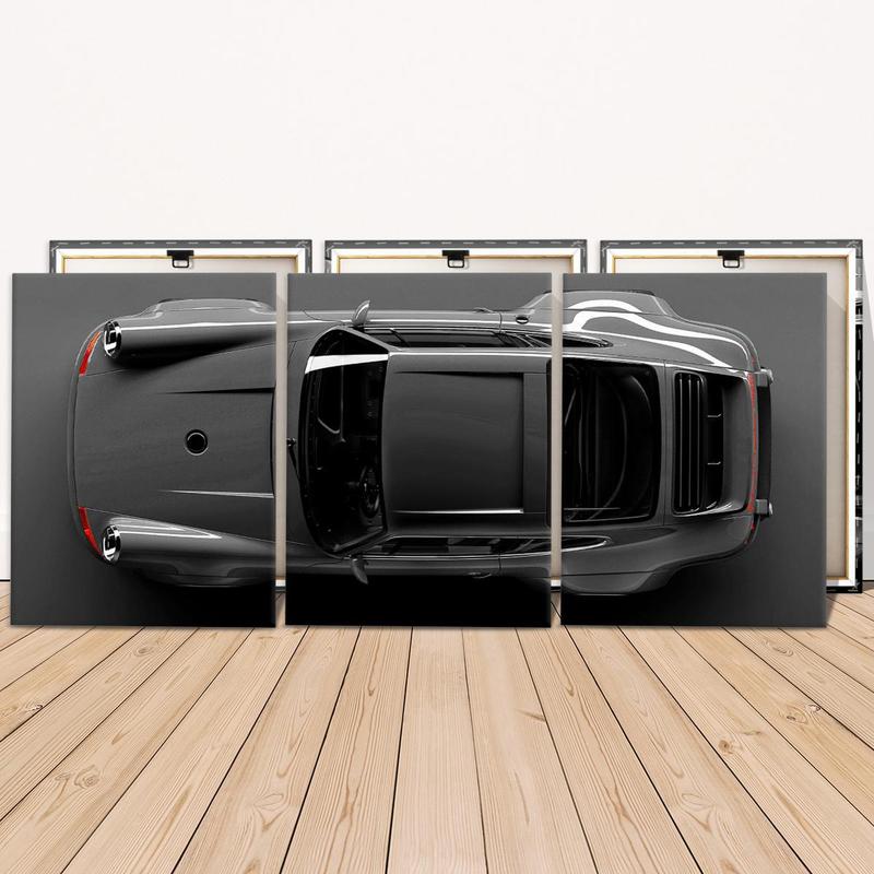 Fashion Car Pattern Canvas Painting with Frame, 3 Counts/set Modern Art Design Wall Art, Wall Decor for Home Interior Living Room Bedroom Office