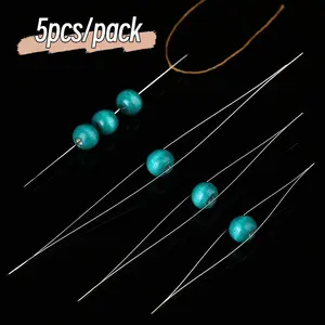 5 Pcs Open Bead Needle Threaders Tool, Crystal Bracelet Making DIY Jewelry Kit, Essential Crafting Tools for Beading Projects