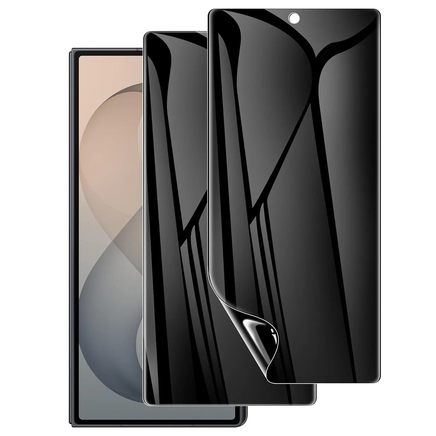 for Samsung Z Fold 8 Ultra Privacy Front Screen Protector, Non-Glass