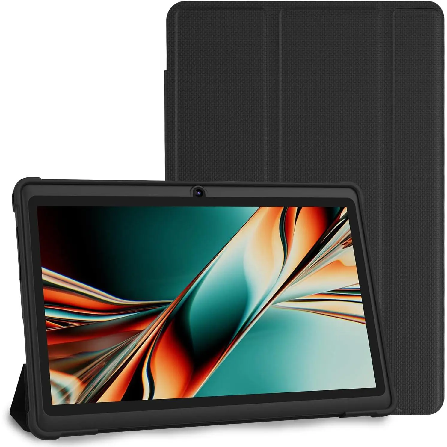 K7PRO 7 inch Tablet with case 32 GB -Android 13 Tablet PC with Quad Core Processor, HD IPS Display, Dual Camera, WiFi, Bluetooth, Lightweight, 2025 (Black)