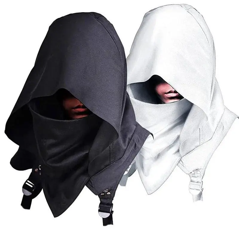 Cloak Cape Cowl Adult Cyberpunk Costumes Pagan Accessory Cosplay Medieval Assassin Hat Warrior Outfit And Daily Wear