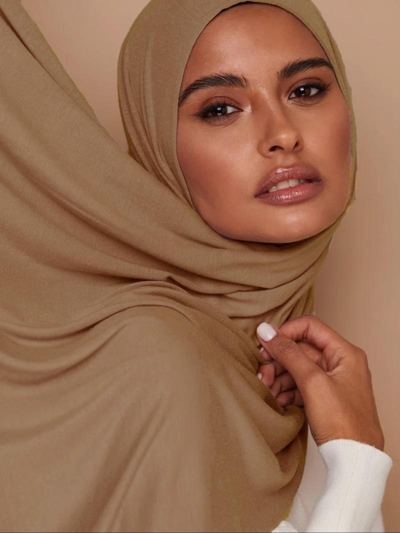 Women's Solid Color Khimar, Modest Casual Soft Comfortable Hijab for Daily Wear, Women's Islamic Clothing for All Seasons, Modesty