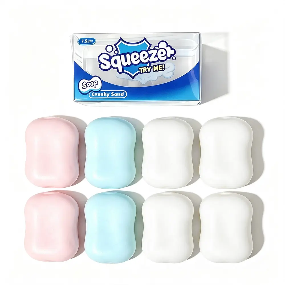 Crunchy Soap Ball Squishy Soap Stress Ball Kid Party Gift Office Fidgets Toy Relax Toy Cute Desk Fidget Round Blocks Filled ASMR Anti Stress Toys For Adults Sensory Pressure Release Birthday Gifts