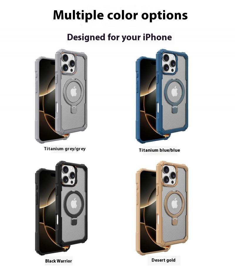 Phone Case for iPhone 16 Pro Max 6.9 inch Compatible with MagSafe Charging and Stand Shockproof Anti-Slip Military Grade Protective Case Magnetic Wallet Protective Case for iPhone Cellphone Protection Cover Casing