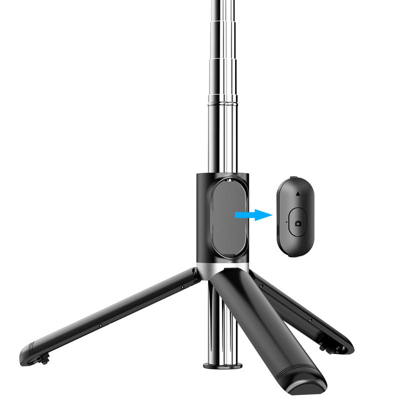 Portable Phone Selfie Stick Tripod with Fill Light for Summer, Adjustable LED Beauty Selfie Light Tripod with LED Light, Wireless Extended Phone Stand, Tripod Stabilizer