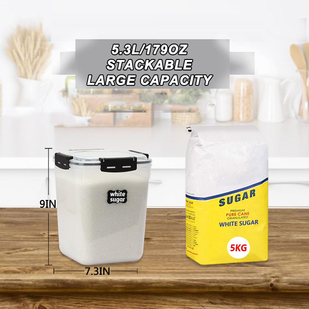 Airtight snack box container Clear Food Storage Waterproof kitchen organizer  Grains Stackable seal jar fruit vegetable Utensils Airtight Silicone