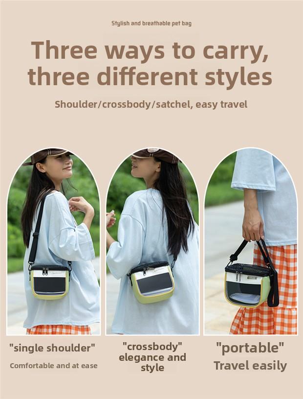 Hamster Pet Travel Bag Lightweight Breathable Chinchilla Hedgehog Small Pet Supplies Cross-Border Portable Carrying Handbag for Small Animals