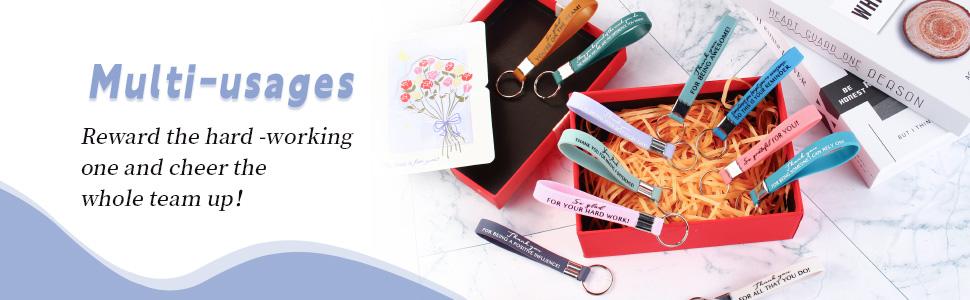 36-Pack Appreciation Keychains – Thank You Gifts for Employees,Volunteers, Coworkers – Bulk Keychains