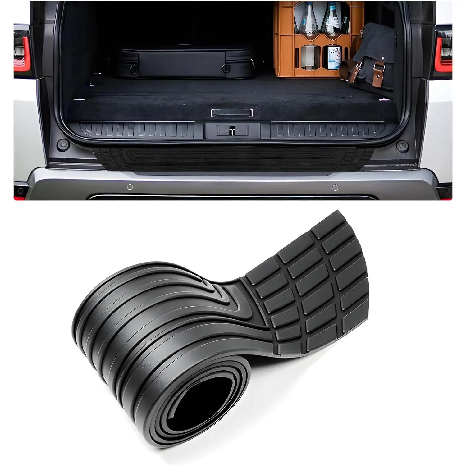 Rear Bumper Protector, 41 × 3.3 Inch Anti-Scratch Anti-Slip Auto Trunk Door Protective Strip, Rear Bumper  Guard Trimmable Trunk Anti- Strip for   SUV