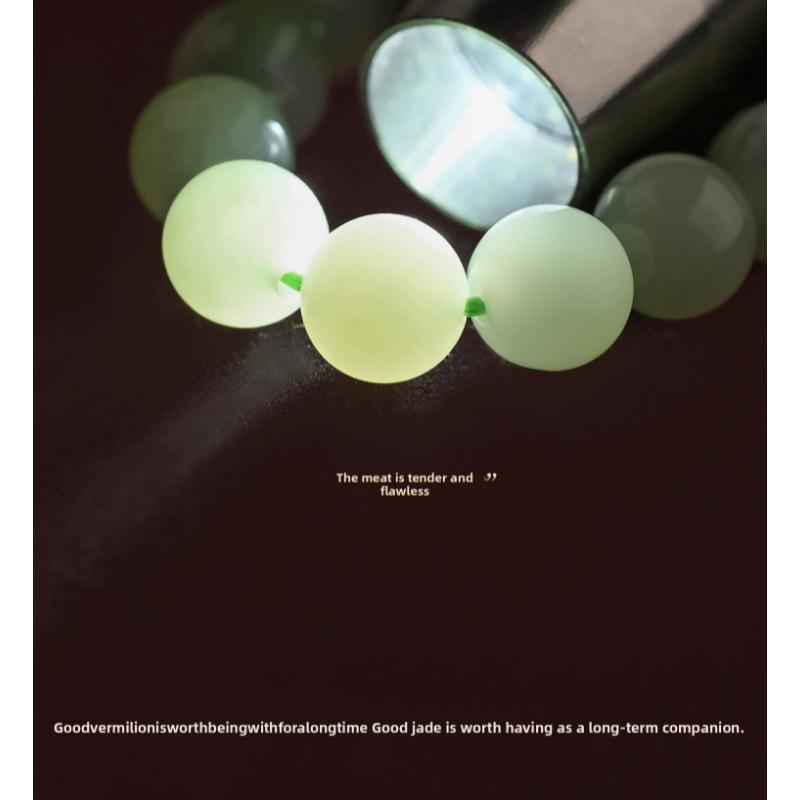 S925 Sterling Silver Hetian Jade Gourd Bracelet for Women Gold Inlaid Jade New Chinese Style National Style Jade Bracelet Light Luxury Exquisite Gift.