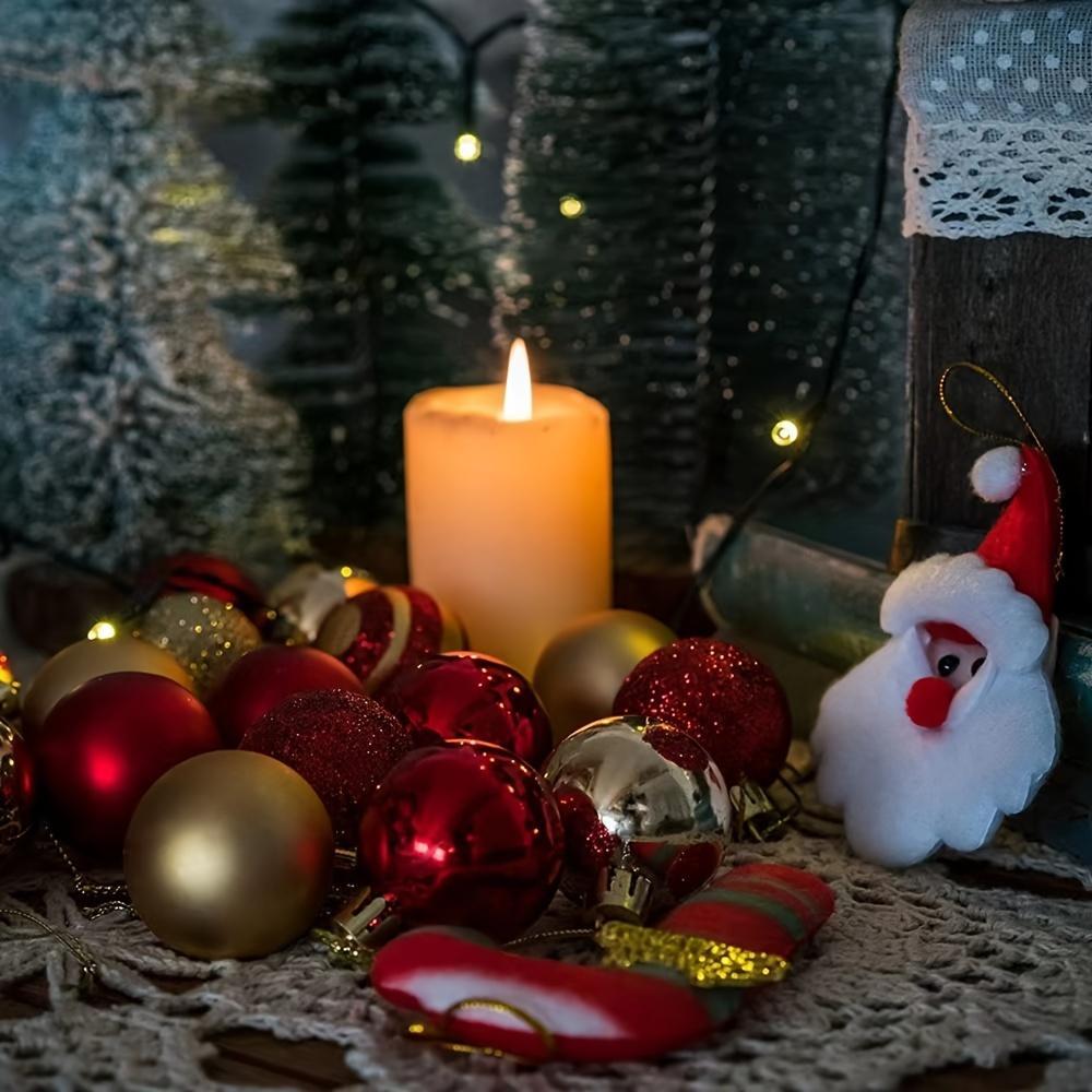 50 Classic Christmas Ornaments, Electroplated Painted Balls for Tree Decoration, Perfect for Halloween, Christmas, Valentine's Day, Thanksgiving, Party Decoration Supplies