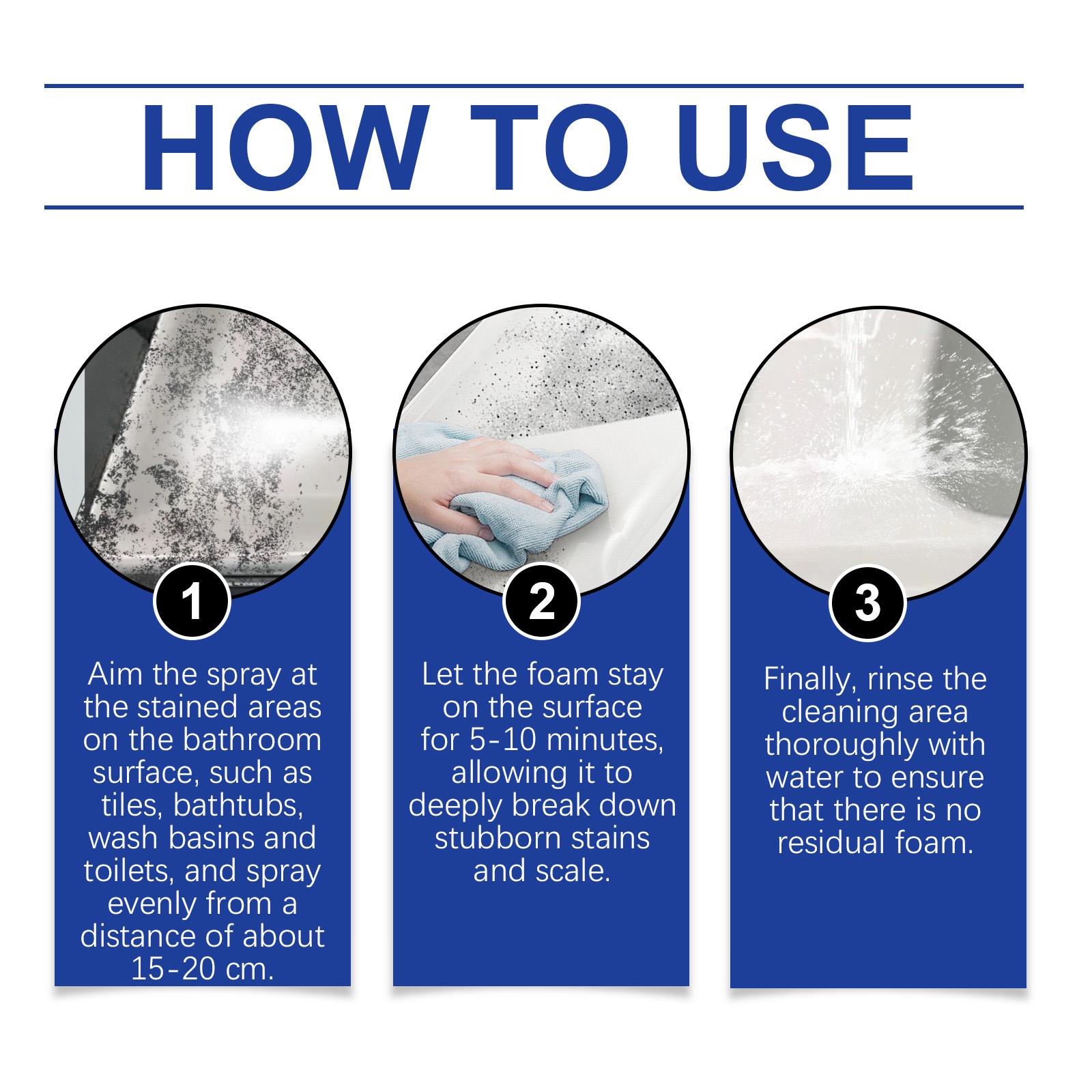 Bathroom Foam Cleaning Spray Bathroom Bathtub Multifunctional Remove Stains Dirt Foam Cleaning