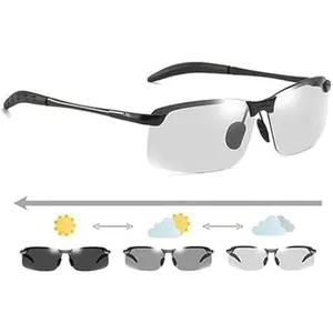 Polarized Sports Sunglasses, Unisex Lightweight Day and Night Driving Glasses with UV400 Anti-Glare Lenses for Cycling and Fishing