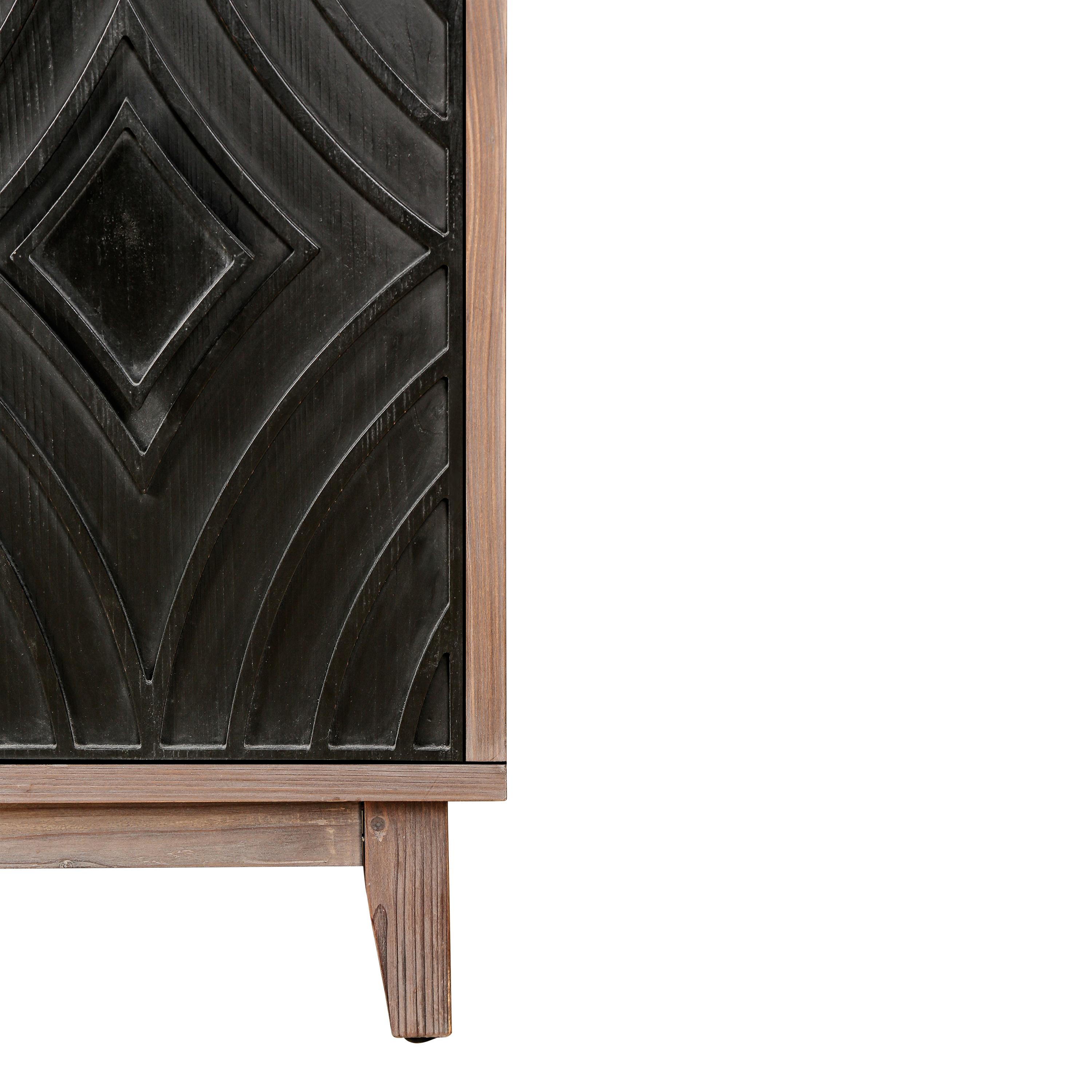 Mid Century Sideboard Buffet Cabinet with Solid Wood Legs 60" Kitchen Storage Cabinet Credenza with 4 Convex pattern diamond Doors and 2 Shelves Accent Console Table for Living Room Entrance Hall etc WL Mid Century Sideboard Buffet Cabinet with Solid Wood Legs 60" Kitchen Storage Cabinet Credenza with 4 Convex pattern diamond Doors and 2 Shelves Accent Console Table for Living Room Entrance Hall etc WL