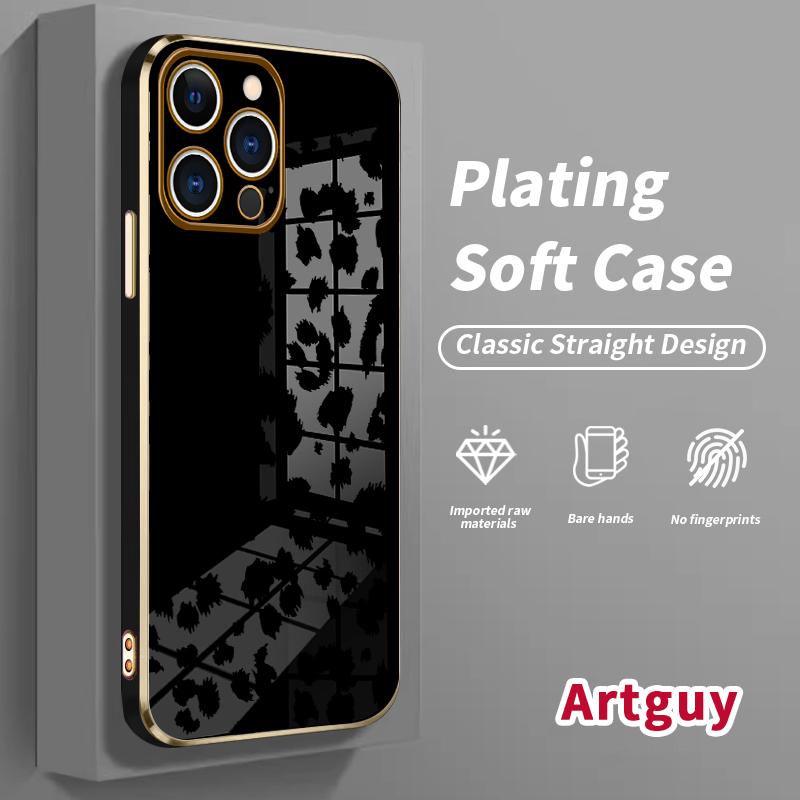 Case for iPhone iPhone 16 Pro Max 15 Plus 14 13 12 11 XS XR  mini Leopard - print Elegance Drop Protection Shockproof Soft Silicone smartphone Cover